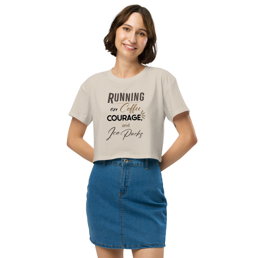 Coffee, Courage & Ice Packs Crop Top — image 1