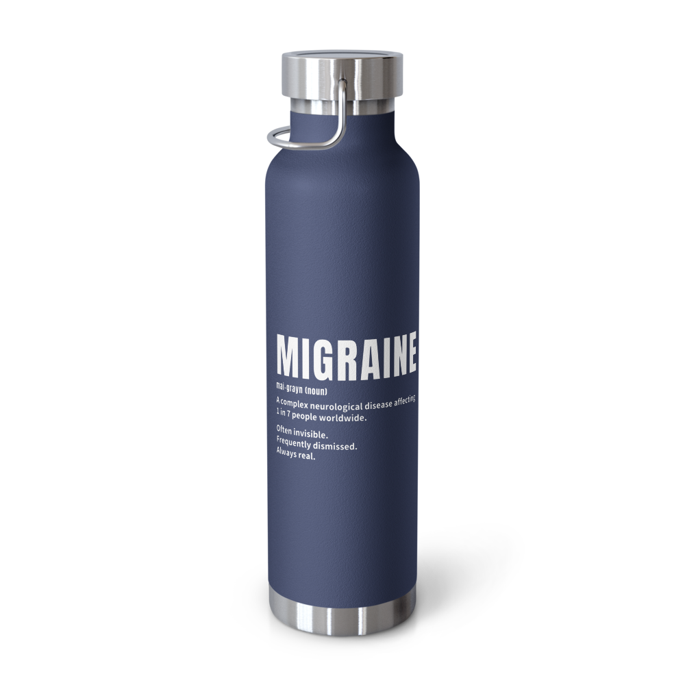 Migraine Definition Insulated Water Bottle thumbnail 2