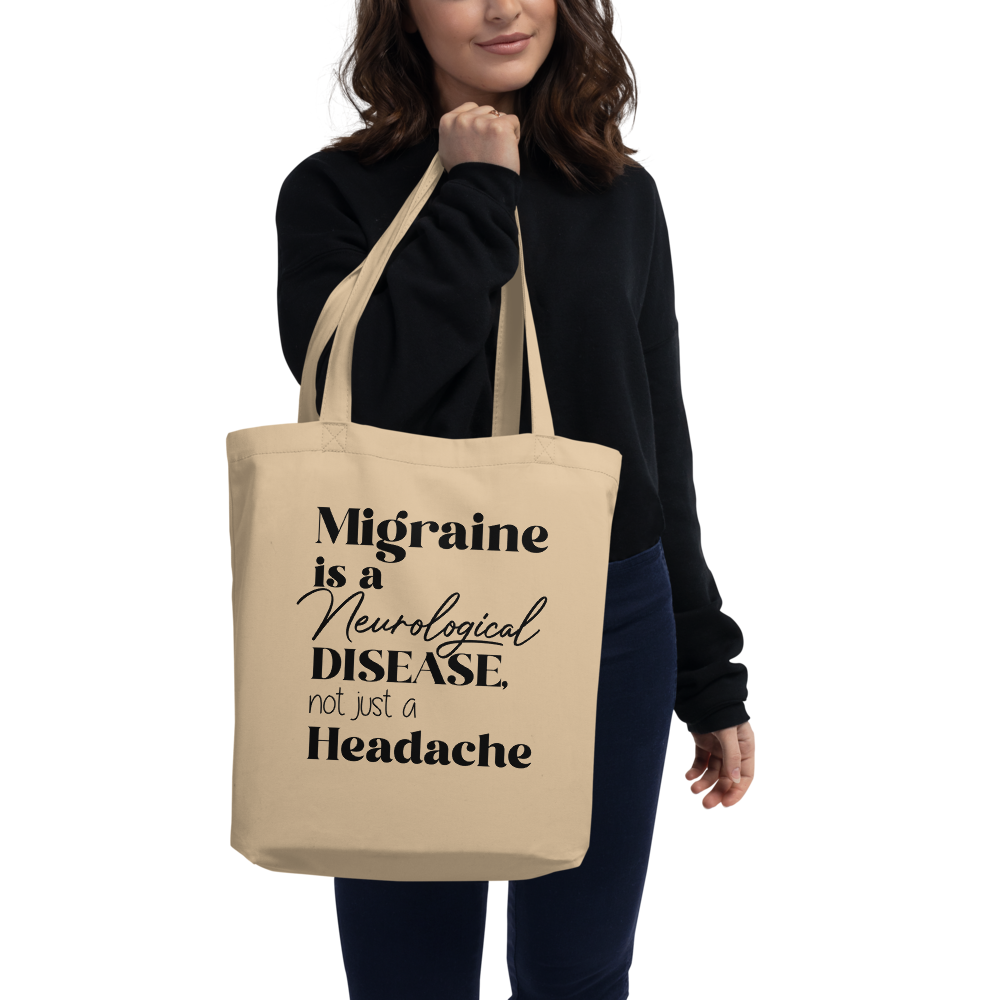 Migraine Is a Neurological Disease Tote Bag, image 1